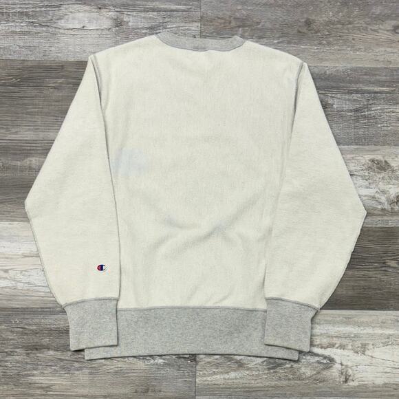 Vintage 70s Champion Reverse Weave Warm Up Gray White Mens XL Fleece Sweatshirt - Picture 2 of 7